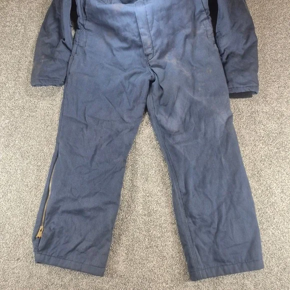 Walls Workwear Coveralls Mens Large Navy Blue Insulated Quilted Lined Winter - Picture 4 of 11